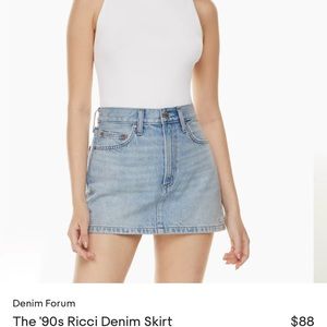 Aritzia 90’s Rocco Denim Mini skirt